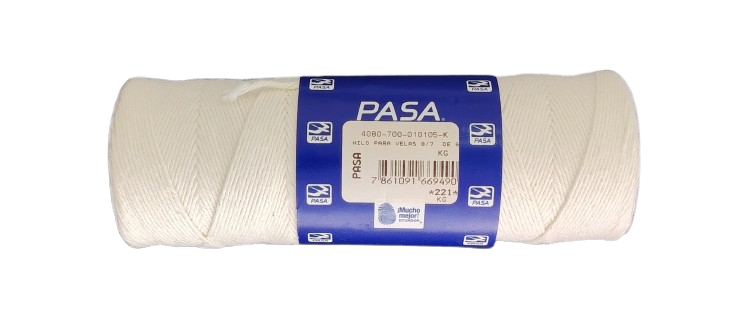 HILO PASA PARA VELAS COLOR BLANCO — MKS Mercería