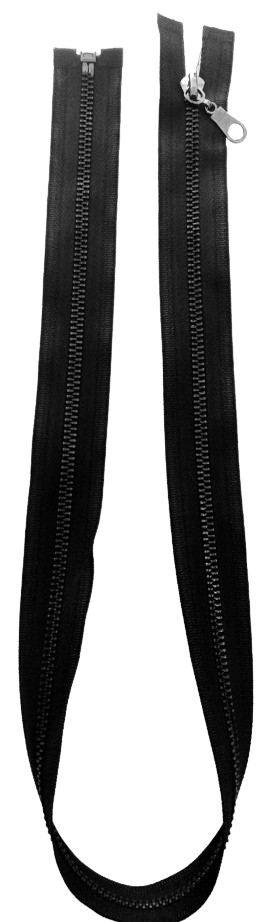 CIERRE METALICO PARA CHOMPA 80CM NEGRO — MKS Mercería