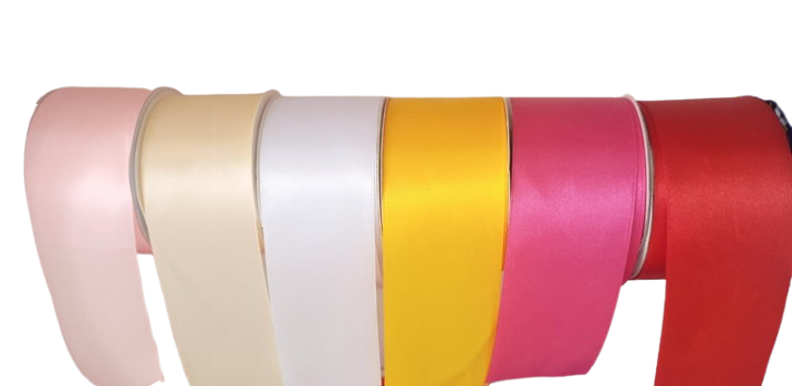 ROLLO CINTA SATIN 5CM VARIOS COLORES X 25 YARDAS — MKS Mercería
