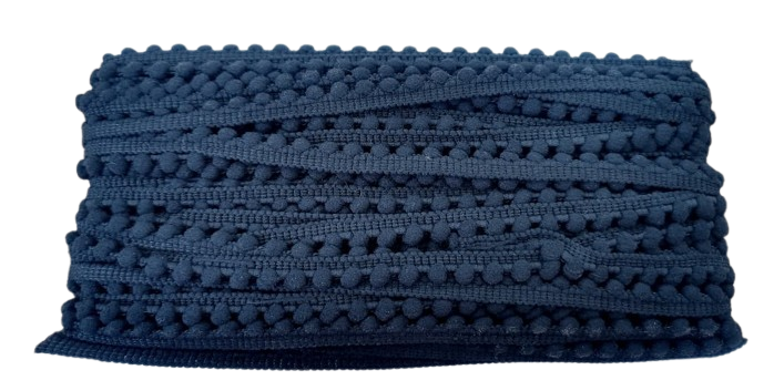 TIRA DE POMPONES COLOR NEGRO — MKS Mercería