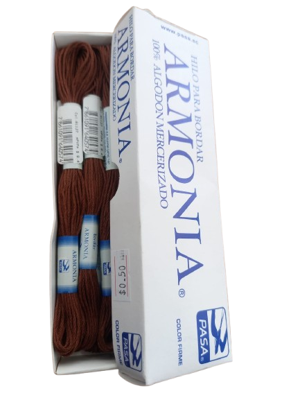 HILO PASA PARA BORDAR MADEJA COLOR CASTAÑO — MKS Mercería