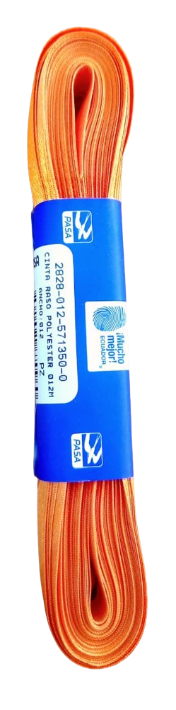 Cinta Raso Pasa Polyester Color Naranja 0.12cm — MKS Mercería