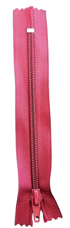 CIERRE NYLON COLOR ROJO VINO 15CM — MKS Mercería